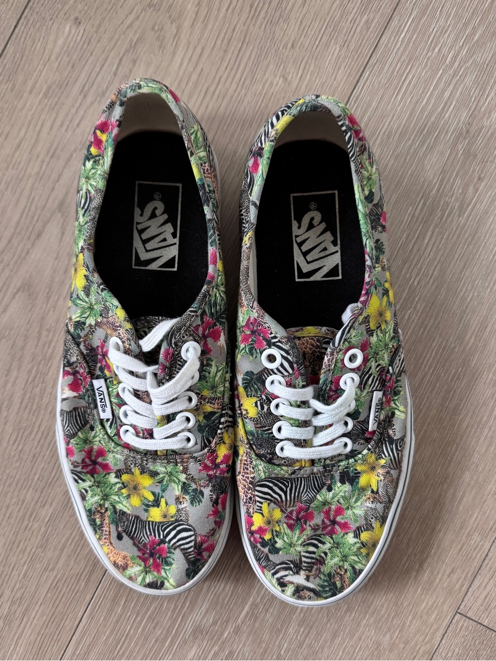 Vans Tropical Floral & Zebra Print Low-Top Sneakers
